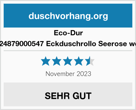 Eco-Dur 4024879000547 Eckduschrollo Seerose weiß Test