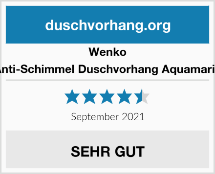 Wenko Anti-Schimmel Duschvorhang Aquamarin Test