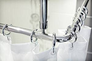leicht gleitende Duschvorhang Halterung aus Metall iDesign Duschvorhangringe